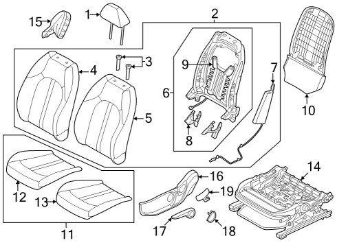 PAD ASSY-FRONT SEAT BACK,LH Diagram for 88350-L1650