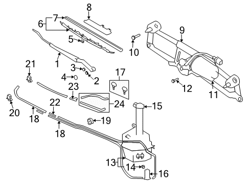 Front Blade Diagram for U8890-2C022