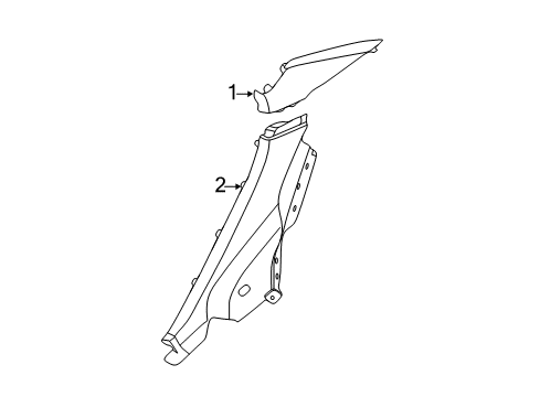 Trim Assembly-Rear Wheel House LH Diagram for 85890-3X000-HZ
