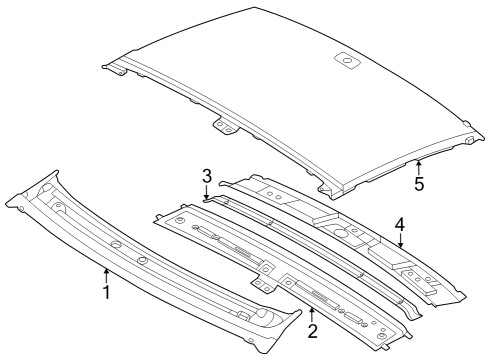 RAIL ASSY-ROOF FR Diagram for 67121-KL050