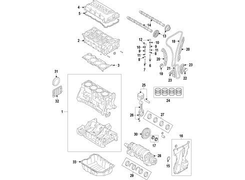 Gasket Kit-Engine Overhaul Upper Diagram for 20920-2GL04