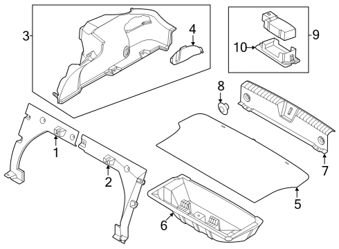 TRAY-LUGGAGE,CENTER Diagram for 85750-KL000-NNB