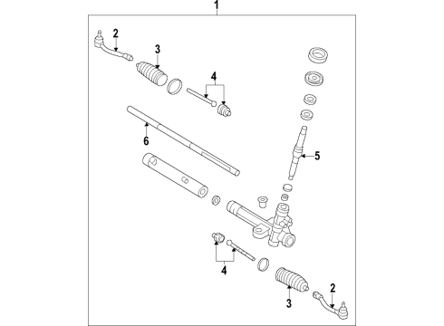 RACK-STEERING GEAR BOX Diagram for 56531-S2500