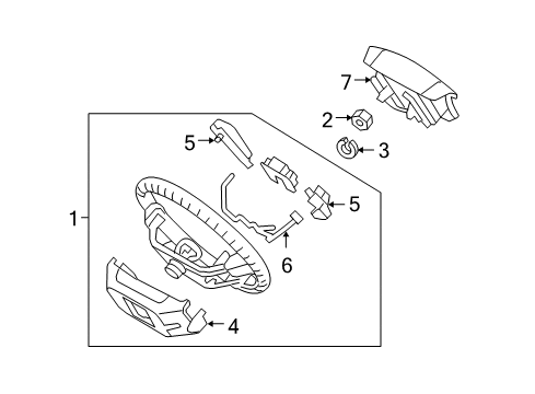 Steering Remote Control Switch Assembly, Left Diagram for 96710-2B000-BS