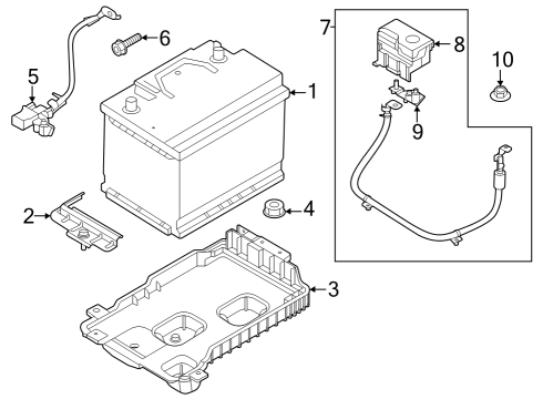 WIRING ASSY-BATTERY Diagram for 91850-KL011