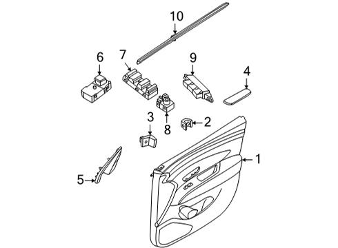 Panel Assembly-Front Door Trim,LH Diagram for 82305-CW010-MMH