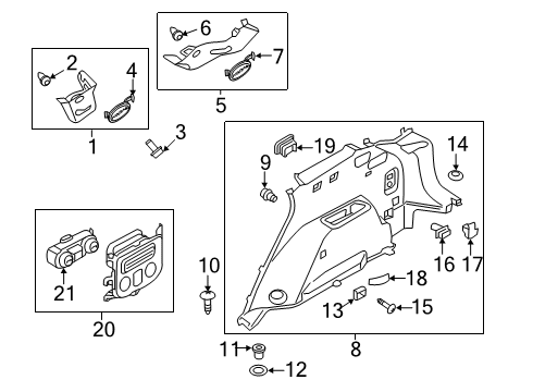 TRIM ASSY-LUGGAGE SIDE LH Diagram for 85730-B8015-NBC