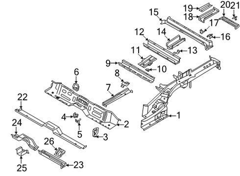 MEMBER ASSY-BATT MTG RR SD,LH Diagram for 657A5-CL400