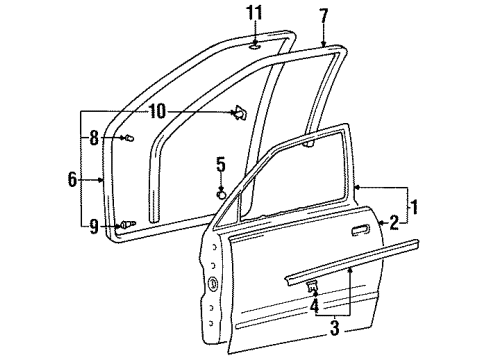 Panel Assembly-Front Door,LH Diagram for 76003-22510-A