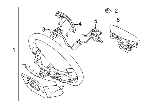 Steering Remote Control Switch Assembly, Right Diagram for 96700-3X850-4X