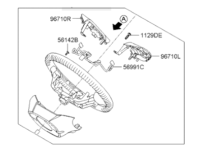 Hyundai 56110-2S000-MBS Steering Wheel Assembly