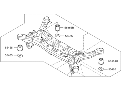 2018 Hyundai Sonata Hybrid Rear Crossmember - 55400-C1700