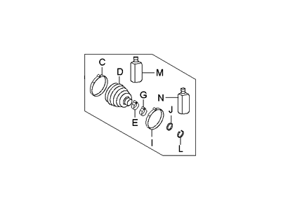 Hyundai 49694-2S010 Boot Kit-Rear Axle Wheel Side