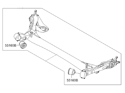 Hyundai 55100-1R000 Torsion Axle Complete