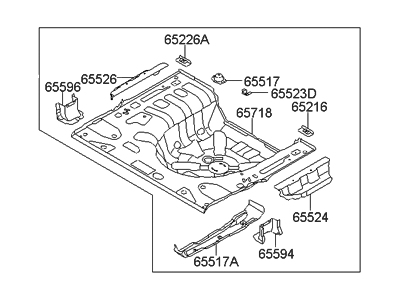 2012 Hyundai Elantra Floor Pan - 65520-3X000