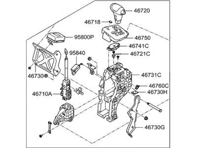 Hyundai Entourage Automatic Transmission Shift Levers - 46700-4D060-VA