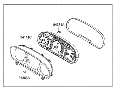 Hyundai Sonata Instrument Cluster - 94001-3K005