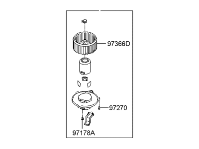 Hyundai 97113-2E300 Motor & Fan Assembly-A/C Blower