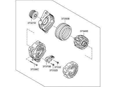 2019 Hyundai Elantra Alternator - 37300-03AA0