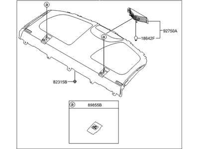 Hyundai 85610-3X050-RY Trim Assembly-Package Tray