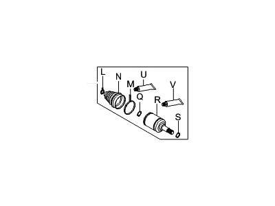 Hyundai 49582-0A050 Joint Kit-Front Axle Differential Side,RH