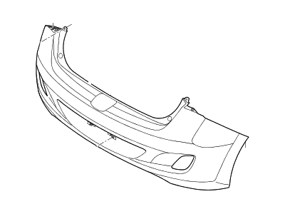 Hyundai 86611-A5000 Rear Bumper Cover