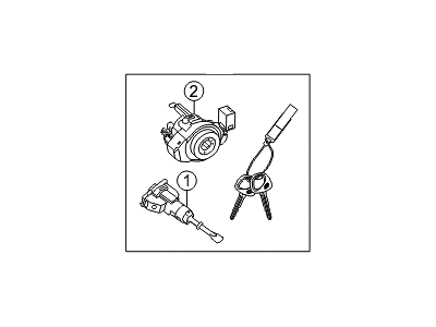 Hyundai 81905-3XBF0 Lock Key & Cylinder Set