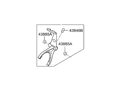 Hyundai 43830-2D000 Fork Assembly-Shift(1&5)