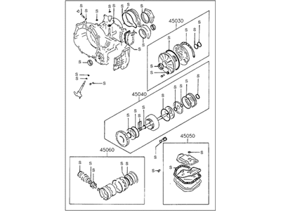 1994 Hyundai Elantra Automatic Transmission Overhaul Kit - 45010-33B03