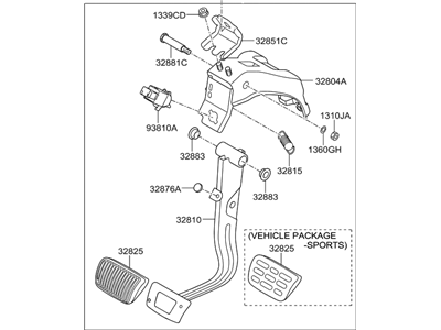 Hyundai Sonata Brake Pedal - 32800-C1100