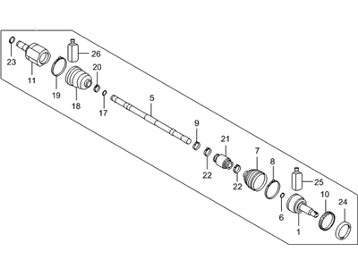 2015 Hyundai Veloster Axle Shaft - 49500-2V500