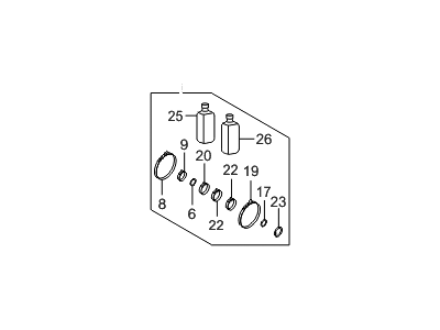 Hyundai 49596-2V0A0 Band & Clip Set,RH