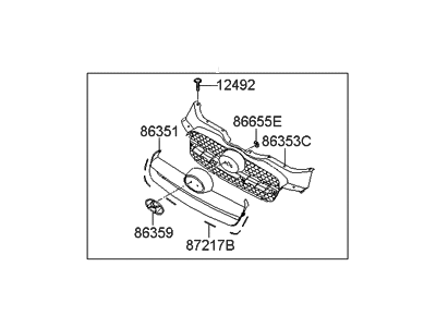 2006 Hyundai Accent Grille - 86360-1E010