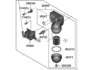2022 Hyundai Sonata Hybrid Oil Pump - 263A0-2J651