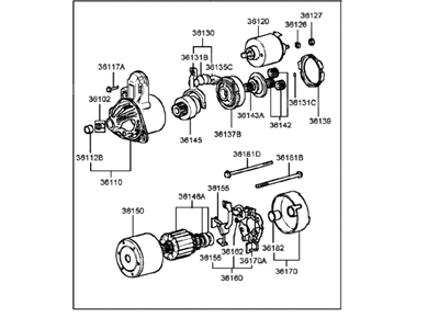 Hyundai 36100-37110 Starter Assembly