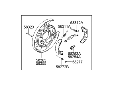 Hyundai Azera Brake Dust Shield - 58270-3L000