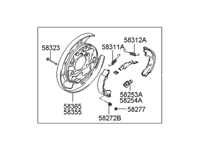 2006 Hyundai Azera Brake Dust Shield - 58270-3L000