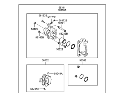 2006 Hyundai Azera Brake Caliper - 58230-3L000