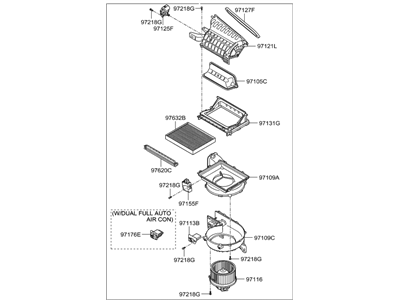 Hyundai 97100-F2020 Blower Unit