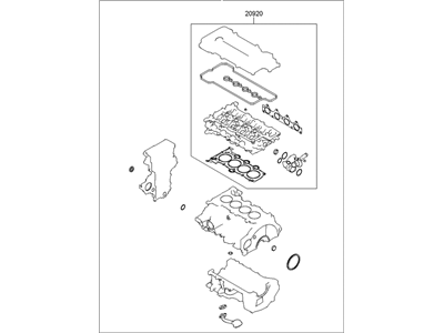 Hyundai 20910-2BJ04 Gasket Kit-Engine Overhaul