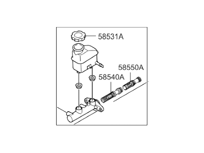 2010 Hyundai Elantra Brake Master Cylinder Reservoir - 58510-2H500