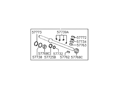 1997 Hyundai Sonata Power Steering Gear Seal - 57790-34A00