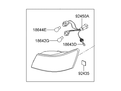 Hyundai 92401-0A000 Lamp Assembly-Rear Combination Outside,LH