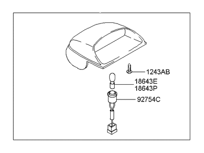 Hyundai 92750-25500-LT Lamp Assembly-High Mounted Stop