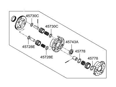 Hyundai 45760-2F010 Carrier Assembly-Planetray,Center