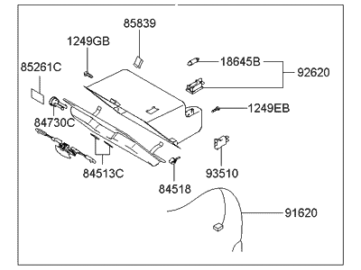 Hyundai 84501-2C500-LK Glove Box Assembly