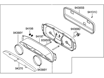 Hyundai 94011-2C270 Cluster Assembly-Instrument(Mph)