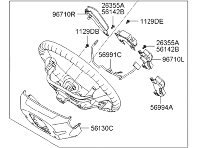 2006 Hyundai Santa Fe Steering Wheel - 56100-0W300-WK