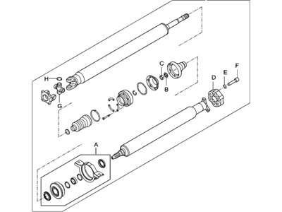 2005 Hyundai Tucson Drive Shaft - 49300-2E000