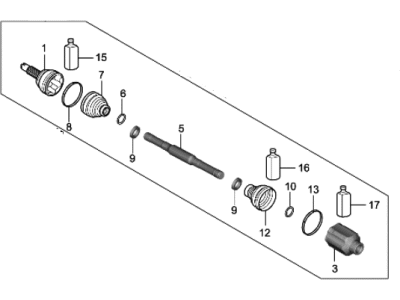 2022 Hyundai Kona N Axle Shaft - 49501-I3000